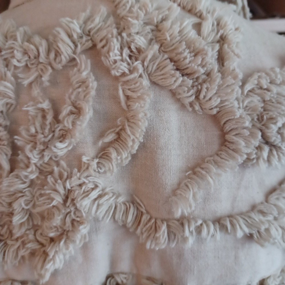 Womens Tan Textured Fringed Embroidery Pullover Longline Shacket DressSize S - Picture 15 of 16
